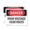 Signmission High Voltage 4160 Volts Danger Sign, Plastic, 10in W x 7in L, 2PK OS-2PACK-DS-P-710-L-1957 - alternate 1